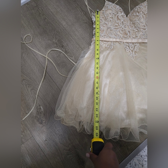 Chic Beige Embellished Gown - Picture 9 of 11